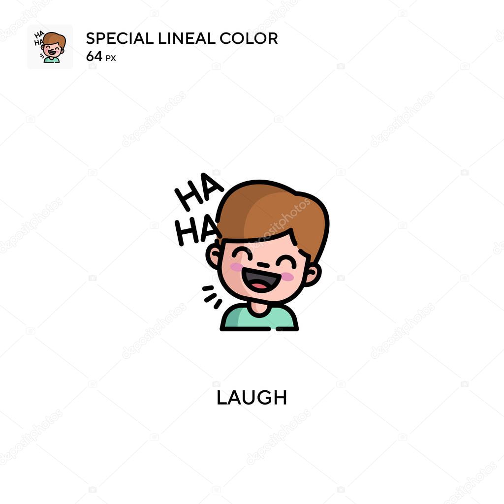 Laugh Simple vector icon. Laugh icons for your business project