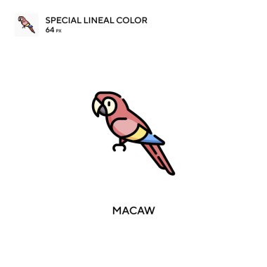 Macaw Basit vektör simgesi. İş projeniz için Macaw simgeleri