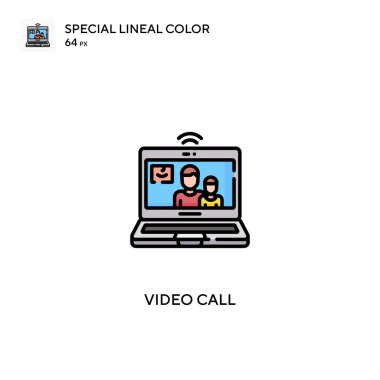 Basit vektör simgesi görüntüsü. İş projeniz için video çağrı simgeleri