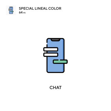 Sohbet basit vektör simgesi. İş projeniz için sohbet simgeleri