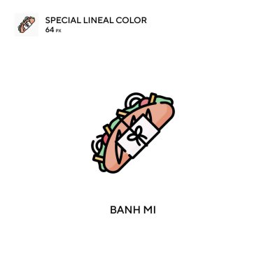 Banh mi special lineal color vector icon. Banh mi icons for your business project clipart