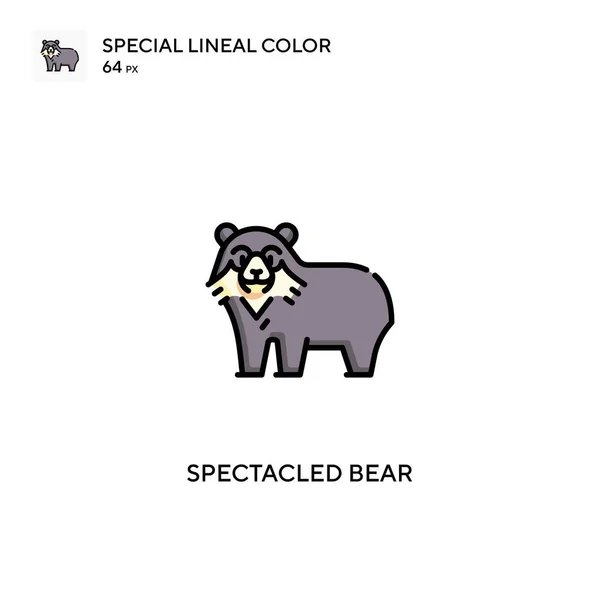 Spectacled Bear Simple Vector Icon Spectacled Bear Icons Your Business — Stock Vector