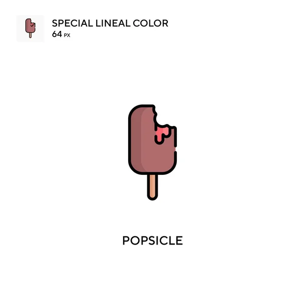Popsicle Icono Vector Simple Iconos Paleta Para Proyecto Empresarial — Archivo Imágenes Vectoriales