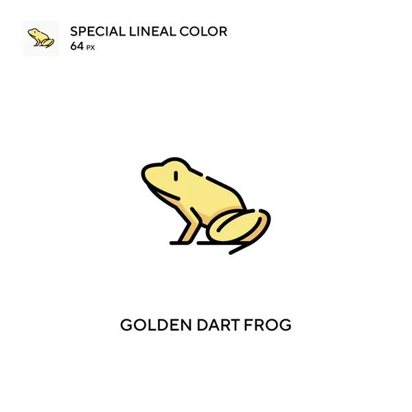 Goldener Dartfrosch Einfaches Vektor Symbol Goldene Dartfrosch Symbole Für Ihr — Stockvektor
