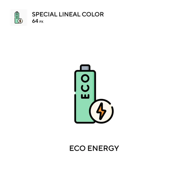 エコエネルギーシンプルなベクトルアイコン ビジネスプロジェクトのエコエネルギーアイコン — ストックベクタ