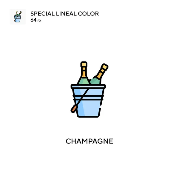 Champagne Eenvoudig Vectoricoon Champagne Iconen Voor Business Project — Stockvector