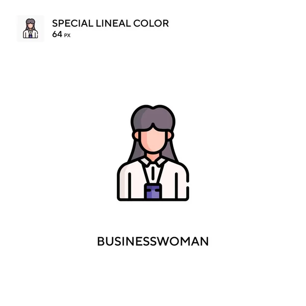 Businesswoman Simple Vector Icon Businesswoman Icons Your Business Project — Stock Vector