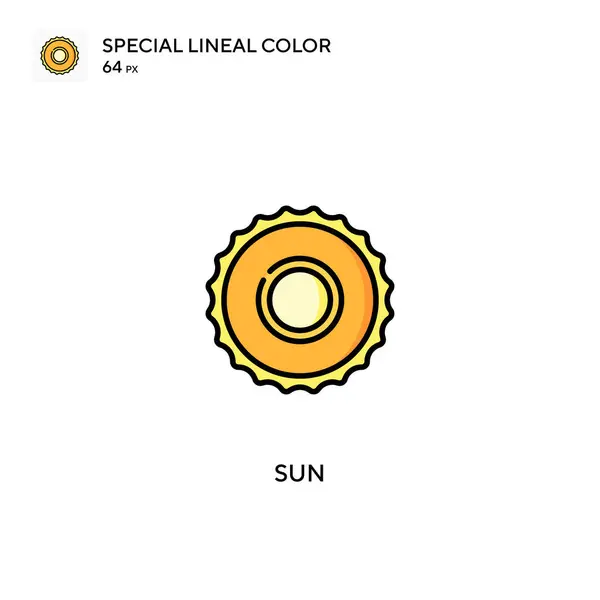 Иконка Sun Simple Vector Иконки Sun Вашего Бизнес Проекта — стоковый вектор