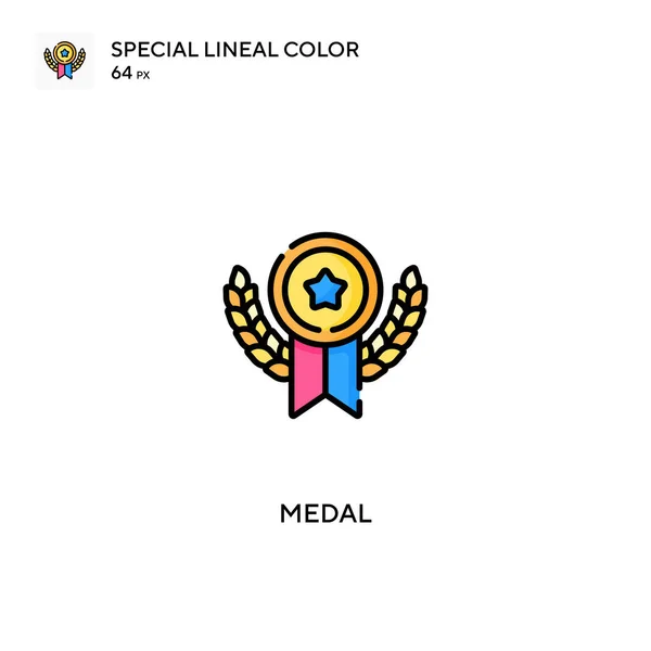 Medalla Icono Vector Simple Iconos Medallas Para Proyecto Empresarial — Vector de stock