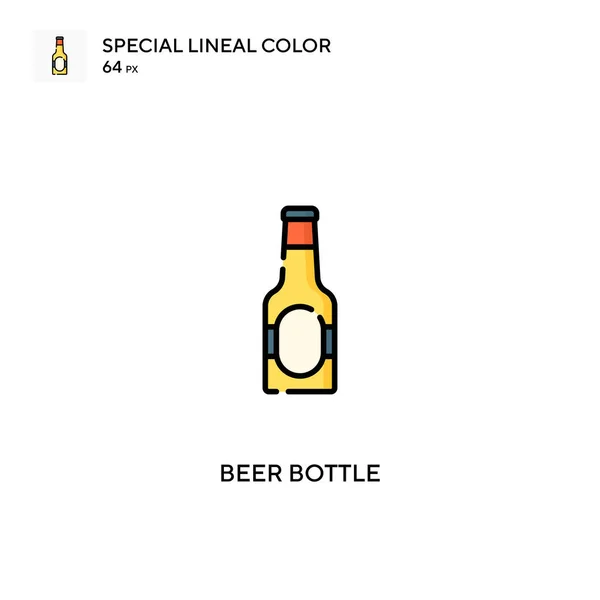 Bouteille Bière Simple Icône Vectorielle Icônes Bouteille Bière Pour Votre — Image vectorielle