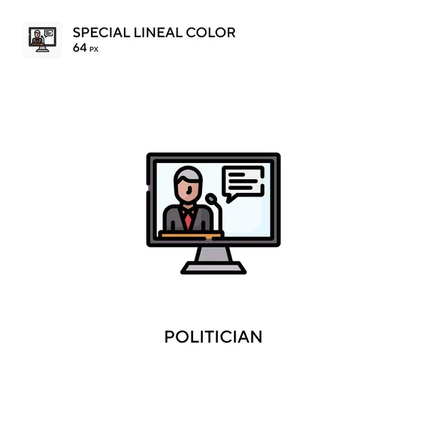 Político Icono Vector Simple Iconos Políticos Para Proyecto Empresarial — Vector de stock