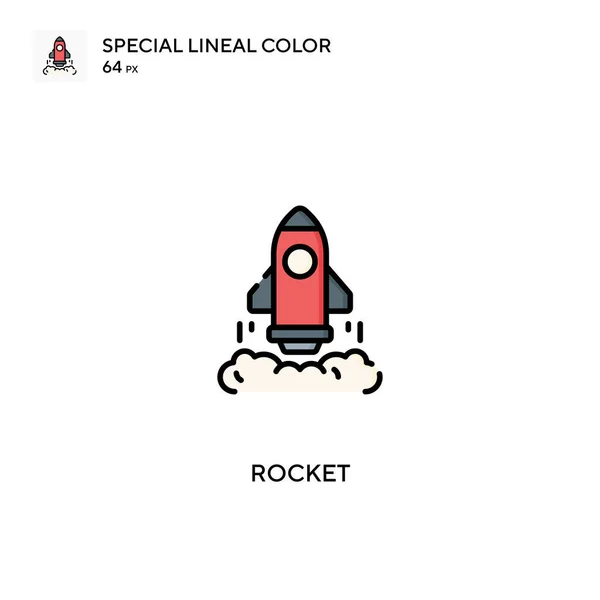 Rocket Icono Vector Simple Iconos Cohetes Para Proyecto Empresarial — Archivo Imágenes Vectoriales