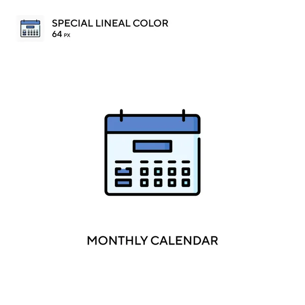 Miesięczny Kalendarz Prosta Ikona Wektora Miesięczne Ikony Kalendarza Dla Twojego — Wektor stockowy