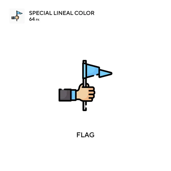 Bandera Icono Vector Simple Iconos Bandera Para Proyecto Empresarial — Vector de stock
