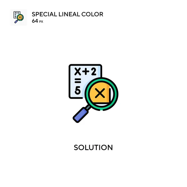 Megoldás Speciális Lineáris Színvektor Ikon Megoldás Ikonok Üzleti Projektjéhez — Stock Vector