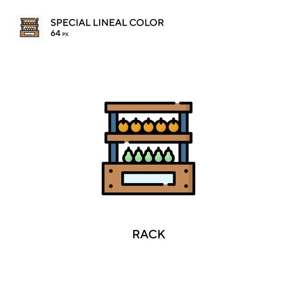 Rack Speciális Lineáris Színvektor Ikon Rack Ikonok Üzleti Projektjéhez — Stock Vector
