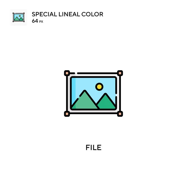 Archivo Icono Especial Vector Color Lineal Iconos Archivo Para Proyecto — Archivo Imágenes Vectoriales
