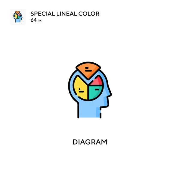 Illustrazione Speciale Icona Vettoriale Colori Lineari Icone Del Diagramma Tuo — Vettoriale Stock