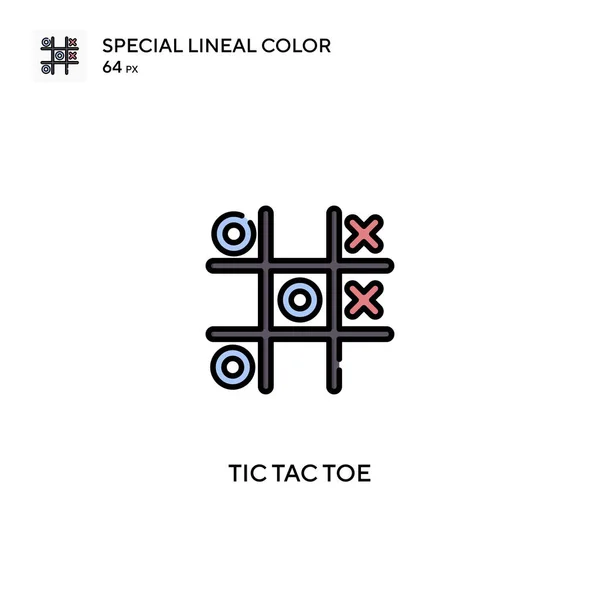 Tic Tac Dedo Ícone Vetorial Cor Linear Especial Tic Tac — Vetor de Stock