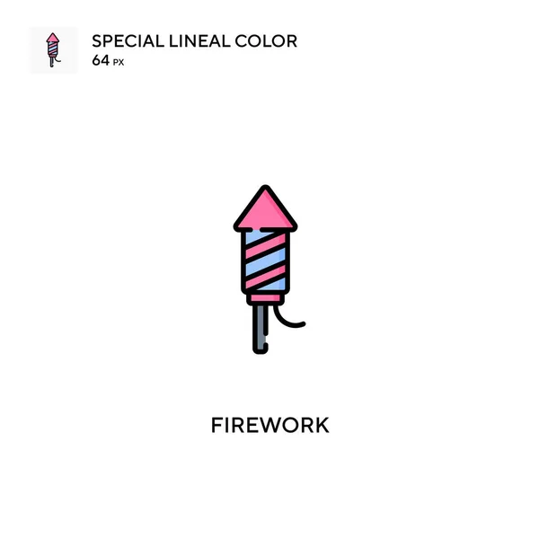 Feuerwerk Spezielle Lineare Farbvektorsymbol Feuerwerk Symbole Für Ihr Geschäftsprojekt — Stockvektor