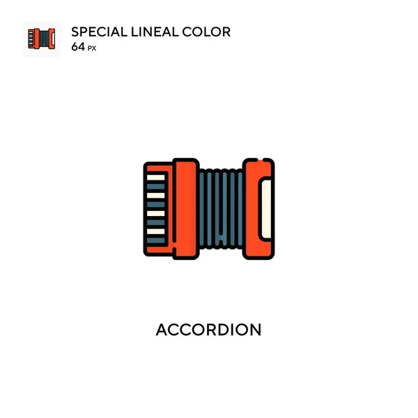 Acordeón Icono Vector Color Lineal Especial Iconos Acordeón Para Proyecto — Archivo Imágenes Vectoriales