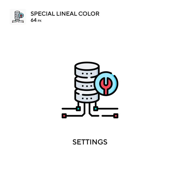 Settings Special Lineal Color Vector Icon Settings Icons Your Business — Stock Vector