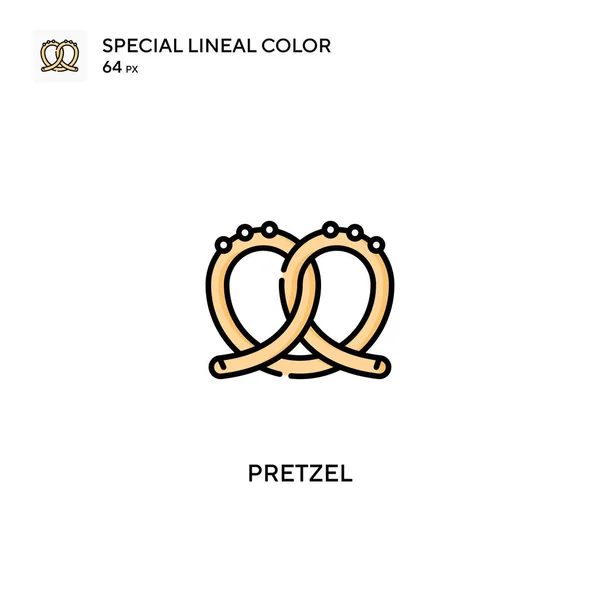 Pretzel Icono Especial Vector Color Lineal Iconos Pretzel Para Proyecto — Vector de stock