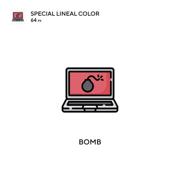 Bomba Speciale Icona Vettoriale Colore Lineare Icone Bombe Tuo Progetto — Vettoriale Stock