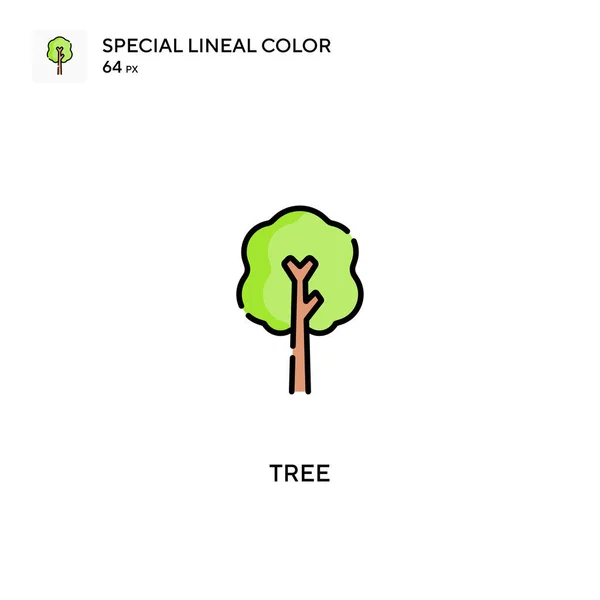 Tree Special Lineal Color Vector Icon Tree Icons Your Business — Stock Vector