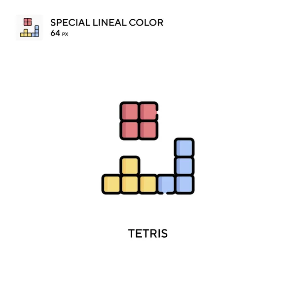 Tetris Icono Especial Vector Color Lineal Iconos Tetris Para Proyecto — Archivo Imágenes Vectoriales