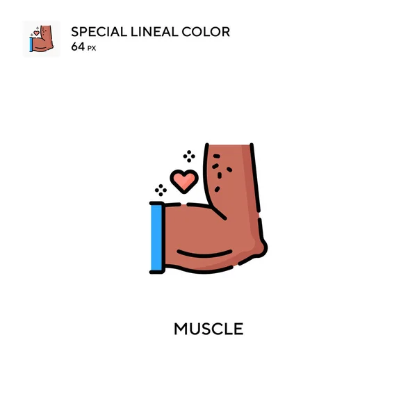 Músculo Icono Especial Vector Color Lineal Iconos Musculares Para Proyecto — Vector de stock