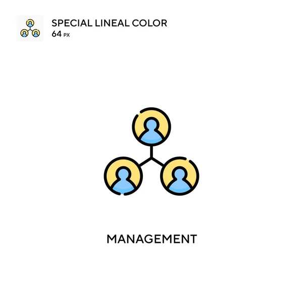 Management Speciális Lineáris Szín Vektor Ikon Menedzsment Ikonok Üzleti Projektjéhez — Stock Vector