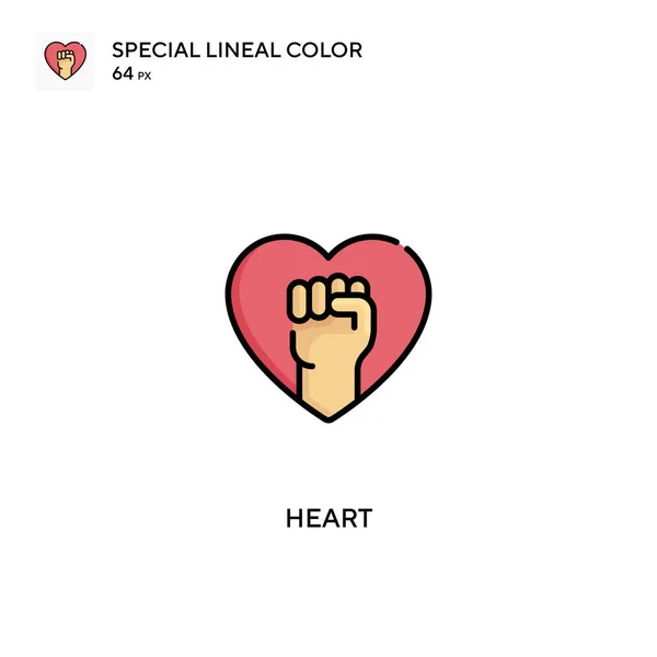 Corazón Especial Icono Vector Color Lineal Iconos Corazón Para Proyecto — Archivo Imágenes Vectoriales