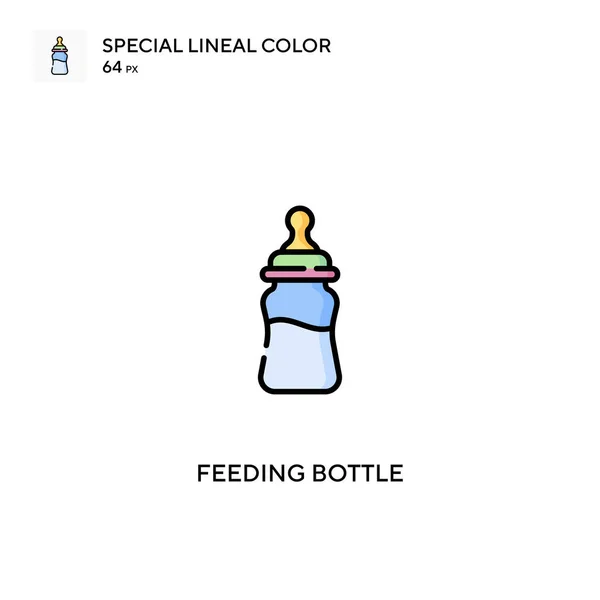 Flacone Alimentazione Speciale Icona Vettoriale Colori Lineari Icone Della Bottiglia — Vettoriale Stock