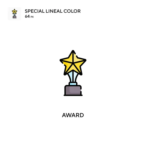 Premio Especial Icono Vector Color Lineal Iconos Premio Para Proyecto — Vector de stock