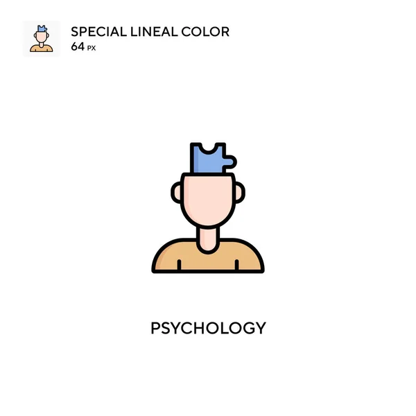 Psicología Icono Especial Vector Color Lineal Iconos Psicología Para Proyecto — Vector de stock