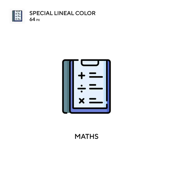 Matemáticas Icono Especial Vector Color Lineal Iconos Matemáticas Para Proyecto — Vector de stock