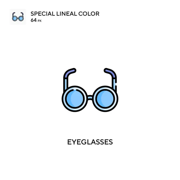 Eyeglasses Special Lineal Color Vector Icon Eyeglasses Icons Your Business — Stock Vector