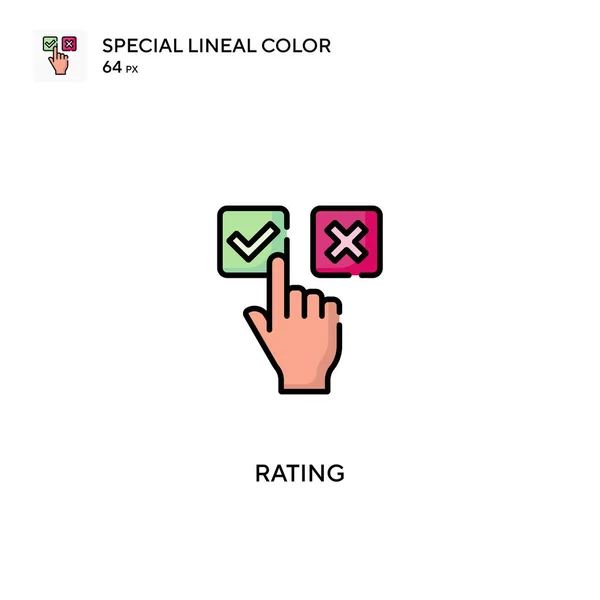 Rating Special Lineal Color Vector Icon 비즈니스 프로젝트용 아이콘을 레이팅하는 — 스톡 벡터