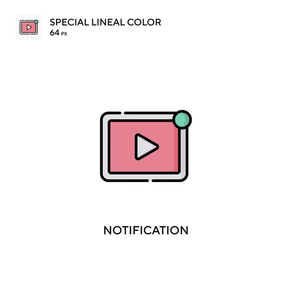 Notification Special Lineal Color Vector Icon Notification Icons Your Business — Stock Vector