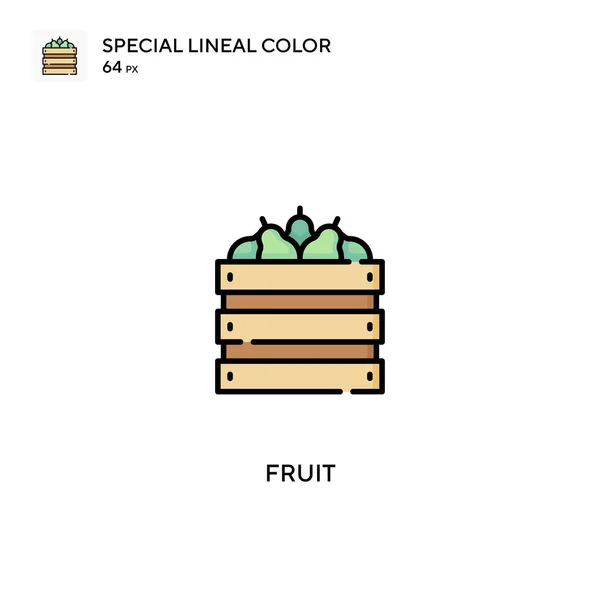 果特殊线形彩色矢量图标 您的商业项目的水果图标 — 图库矢量图片