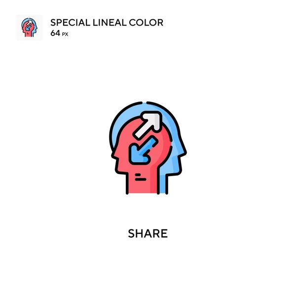 Compartir Icono Especial Vector Color Lineal Compartir Iconos Para Proyecto — Vector de stock