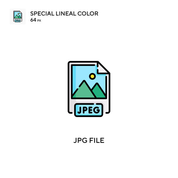 Jpg file special lineal color vector icon. Jpg file icons for your business project