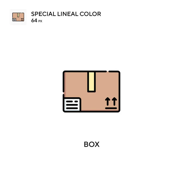 盒子特殊线形彩色矢量图标 您的商业项目的框图标 — 图库矢量图片