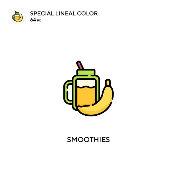 Smoothies Ícone Vetorial Cor Linear Especial Smoothies Ícones Para Seu — Vetor de Stock