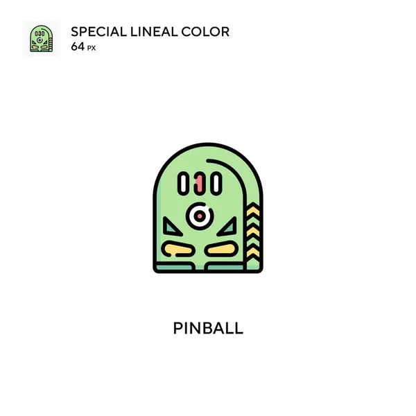 Pinball Special Lineal Color Vector Icon Pinball Icons Your Business — Stock Vector