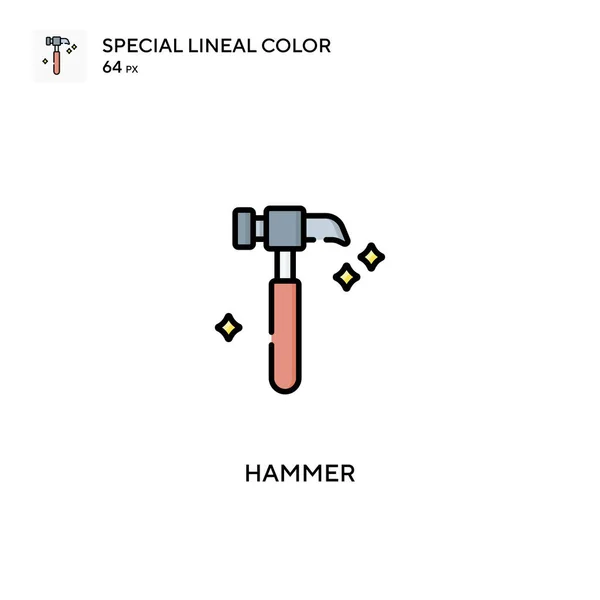 Hammer Speciális Lineáris Színvektor Ikon Kalapács Ikonok Üzleti Projektjéhez — Stock Vector