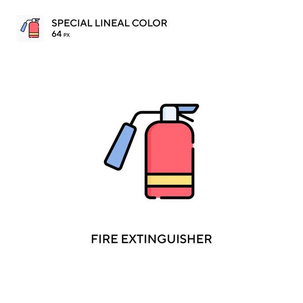 Tűzoltó Készülék Különleges Lineáris Színvektor Ikon Tűzoltó Készülék Ikonok Üzleti — Stock Vector