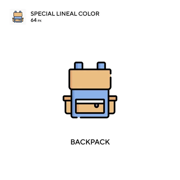 Backpack Special Lineal Color Vector Icon Backpack Icons Your Business — Stock Vector