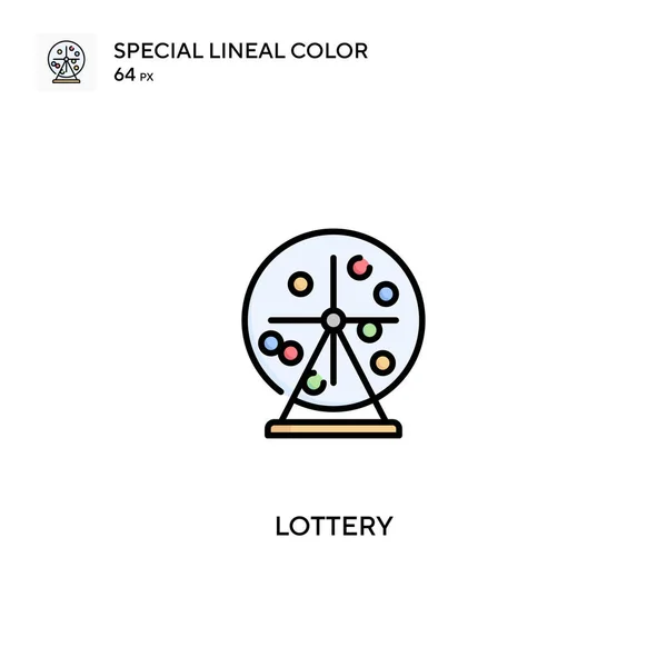 Lotería Especial Icono Vector Color Lineal Iconos Lotería Para Proyecto — Archivo Imágenes Vectoriales